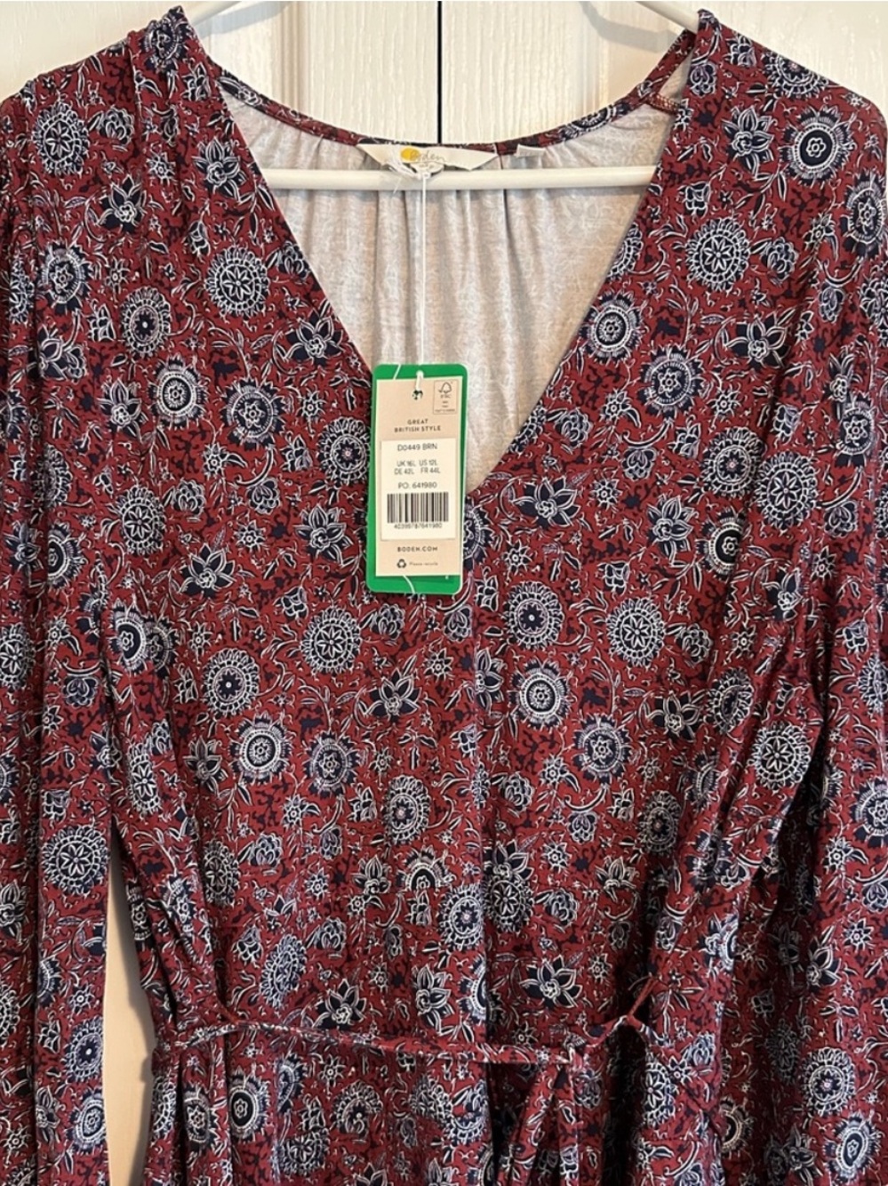 NWT Boden Tiered Mini Jersey Dress - Picture 6 of 9